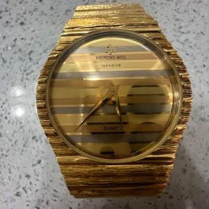 Vintage Raymond Weil 18K gold watch style 9122